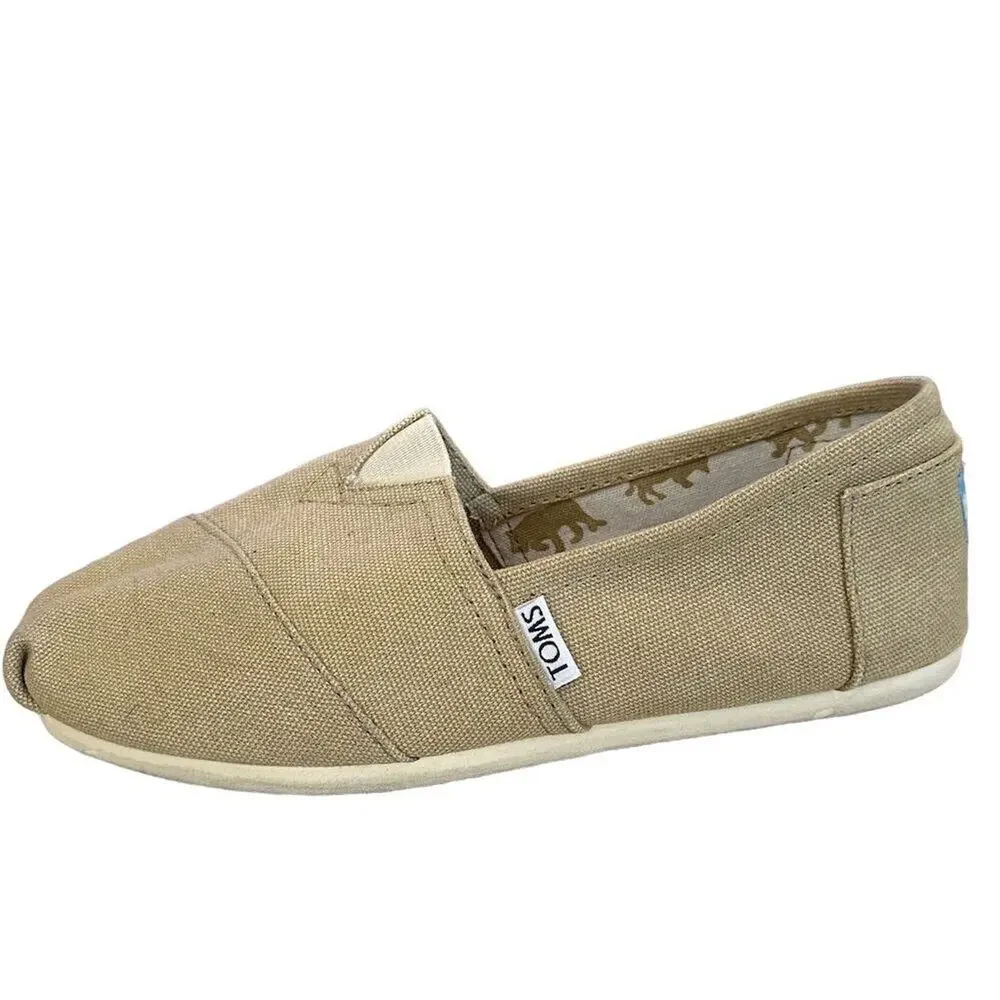TOMS Women's‎ Alpargata Slip-On Shoes Beige Size 8 Casual Flats - Picture 5 of 12
